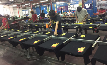 Look at the way they are working in screen printing on t-shirt. We can make your t-shirt with excellence quality. Our printing skills is over 10 years now.
